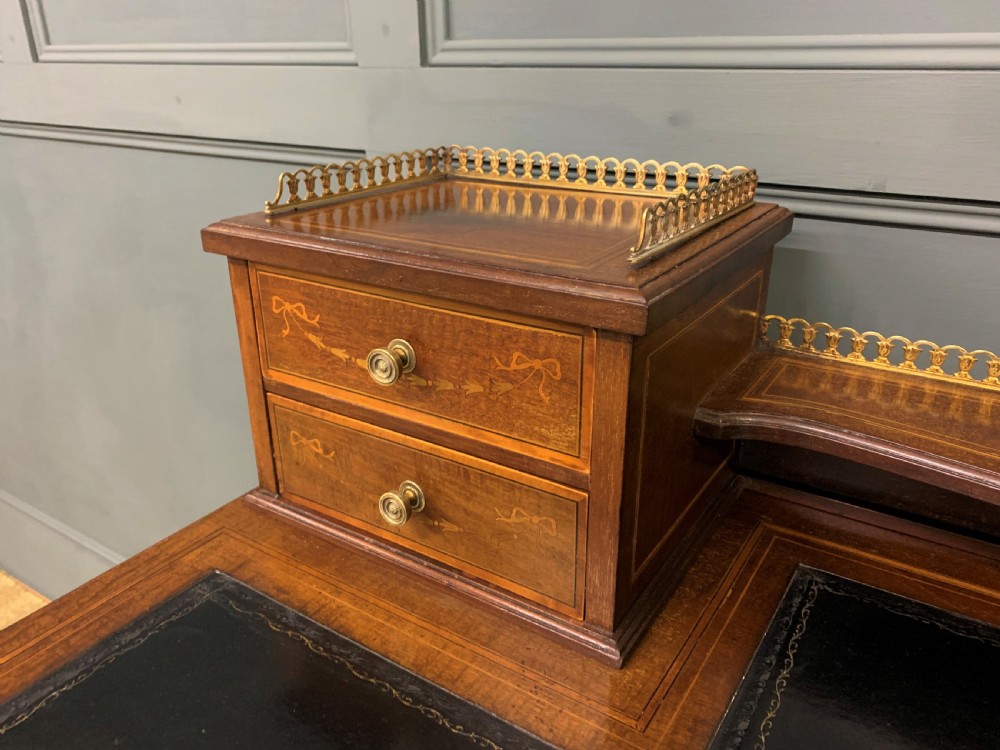 Edwards and Roberts Inlaid Mahogany Writing Desk View IX