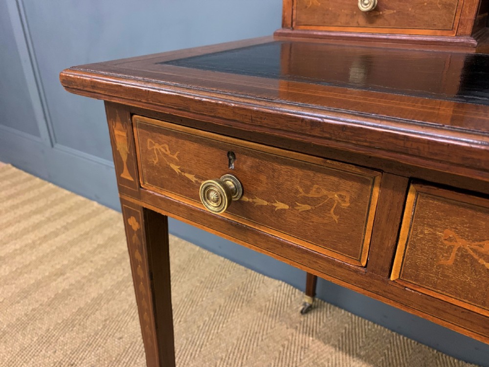 Edwards and Roberts Inlaid Mahogany Writing Desk View XII
