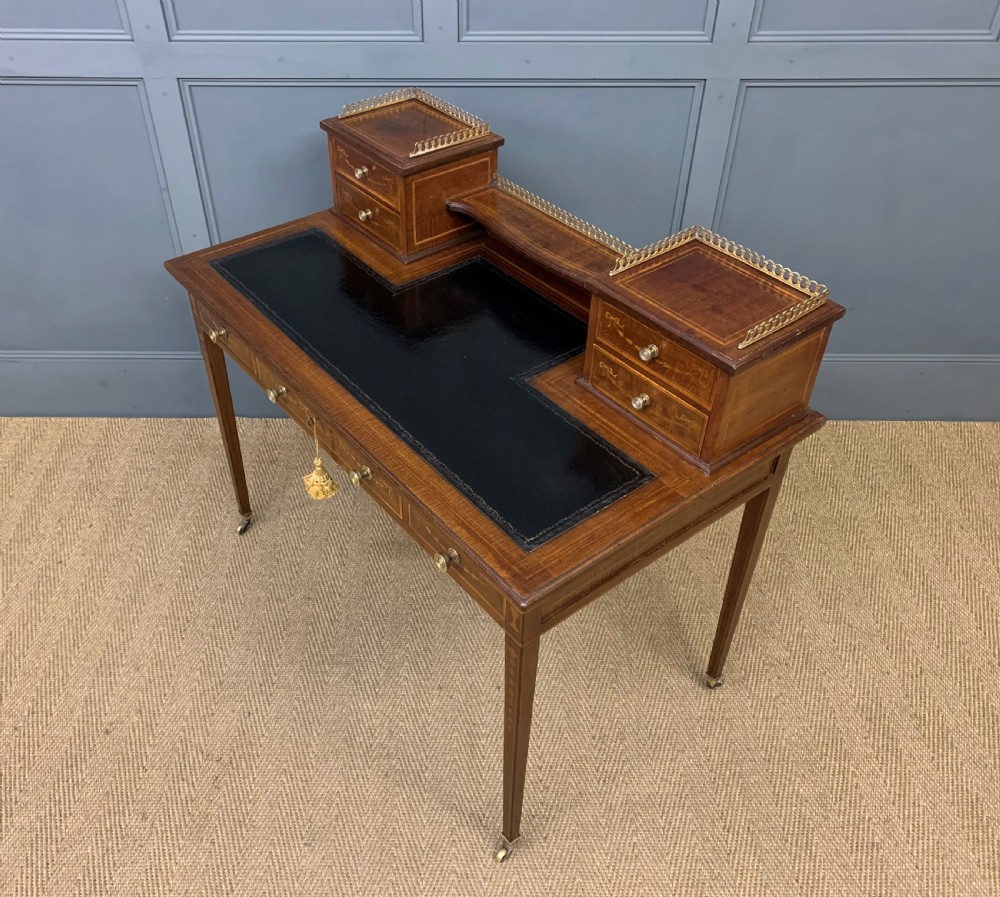 Edwards and Roberts Inlaid Mahogany Writing Desk View XVIII