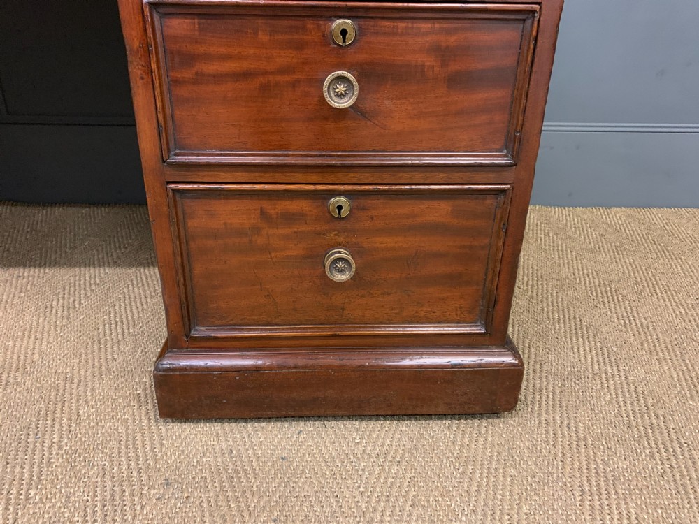 Early Victorian Mahogany Pedestal Desk View IX
