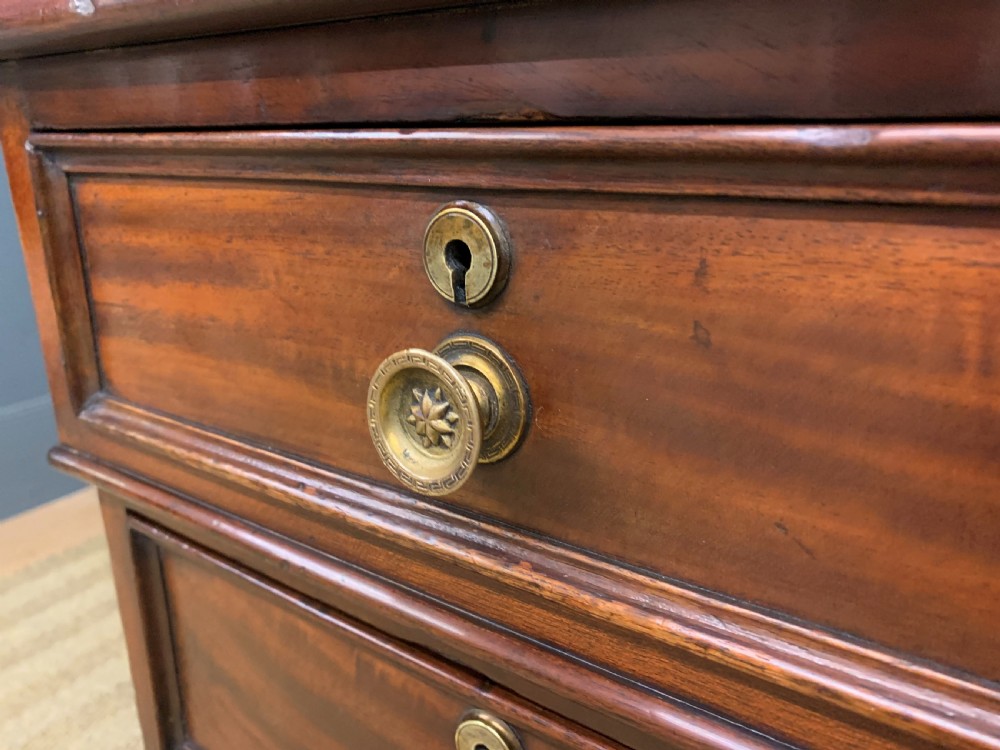 Early Victorian Mahogany Pedestal Desk View XI