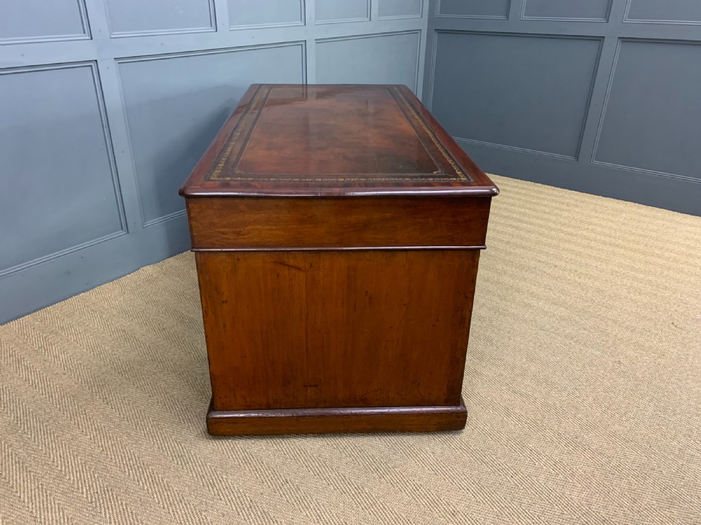 Early Victorian Mahogany Pedestal Desk View XIV