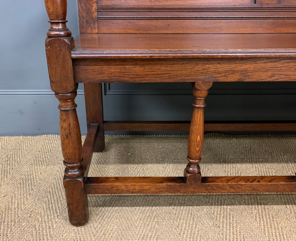 19th Century Carved Oak Bench View IX