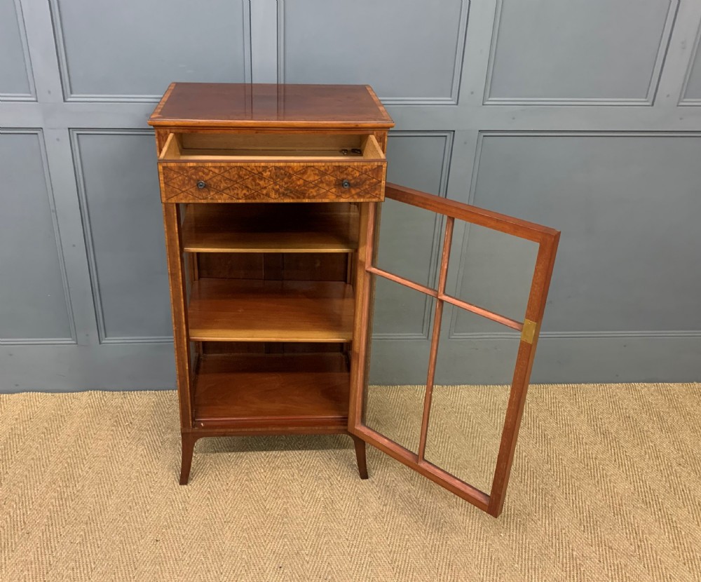 Inlaid Mahogany and Amboyna Display Cabinet View IV