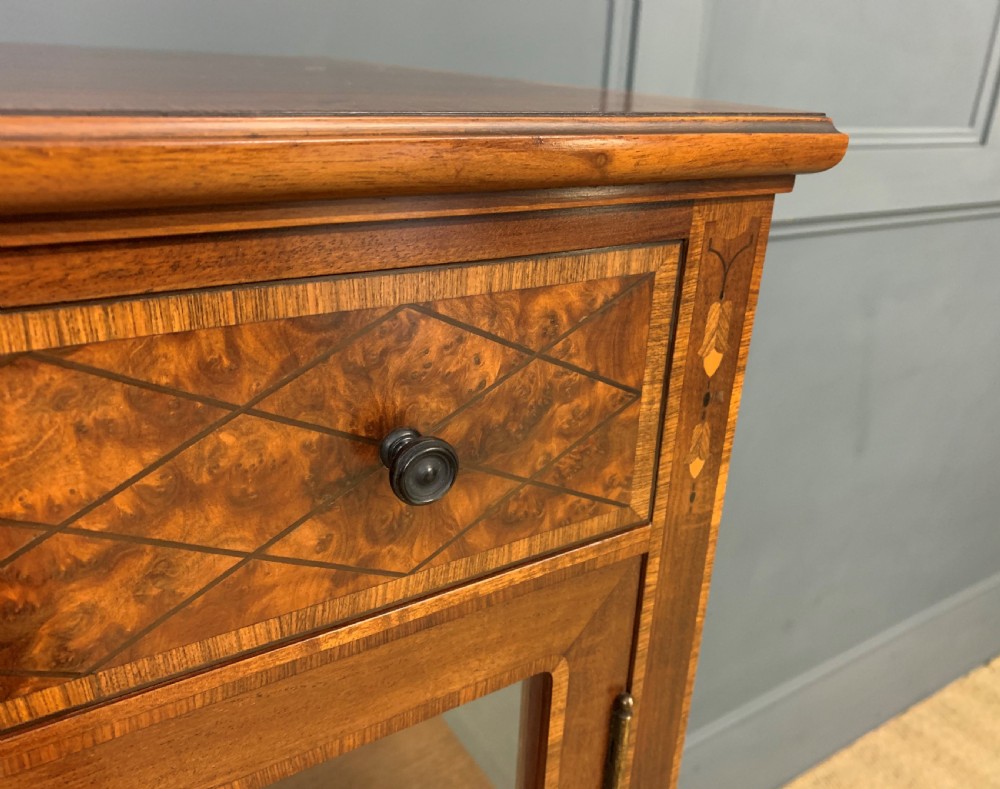 Inlaid Mahogany and Amboyna Display Cabinet View VI