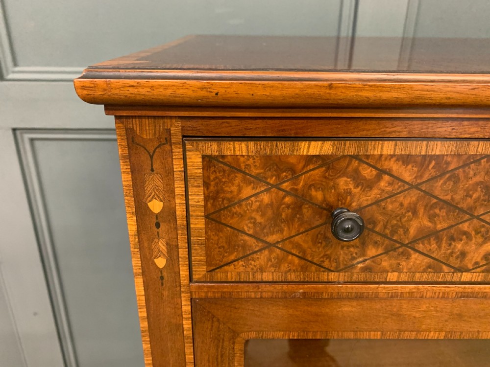 Inlaid Mahogany and Amboyna Display Cabinet View VII