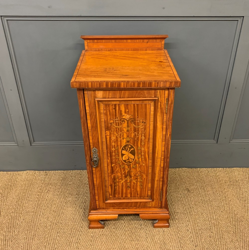Inlaid Satinwood Bedside Cupboard View VI
