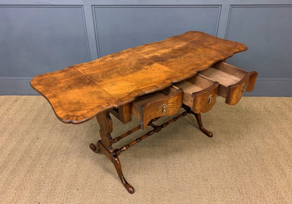 Burr Walnut Sofa Table View IV