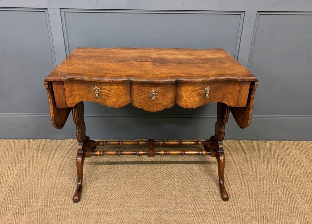 Burr Walnut Sofa Table View VI