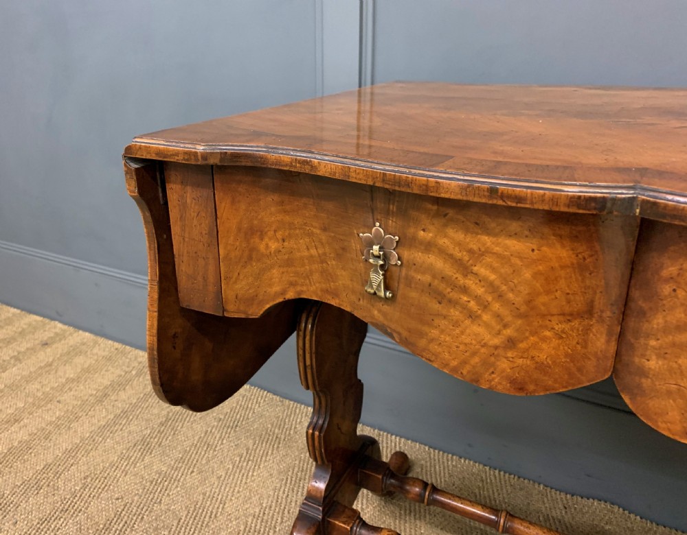 Burr Walnut Sofa Table View IX