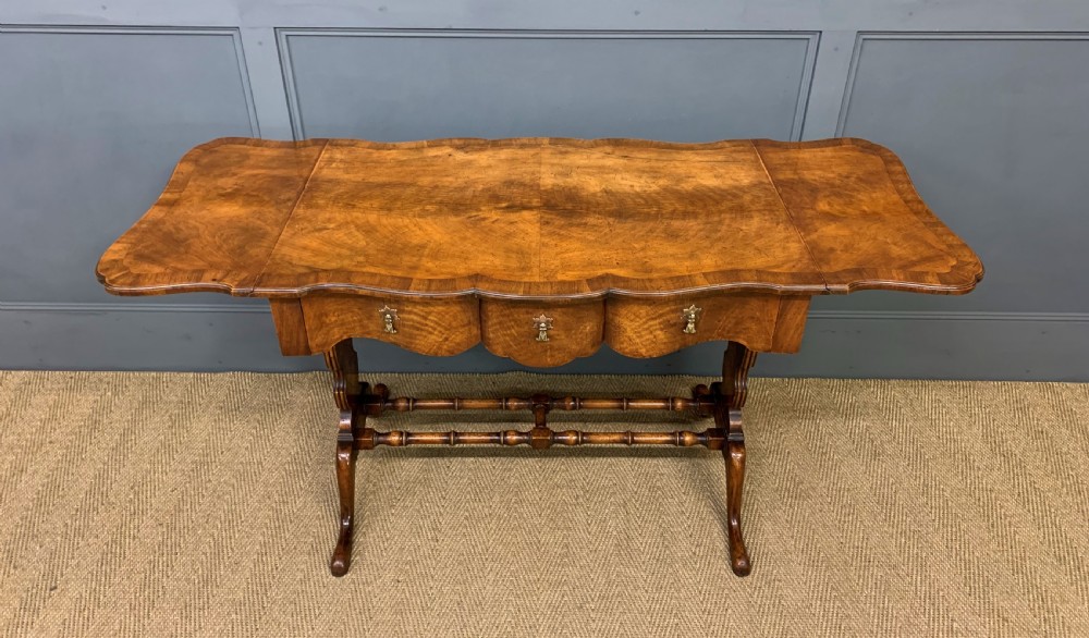 Burr Walnut Sofa Table View XIII