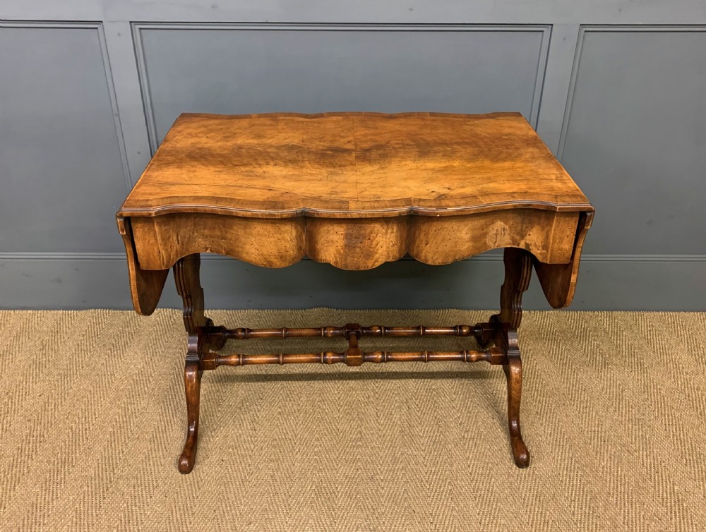 Burr Walnut Sofa Table View XXI