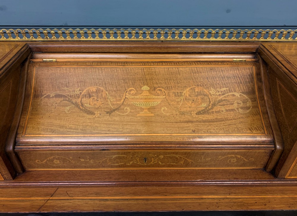 Inlaid Mahogany Writing Desk by Edwards and Roberts View III