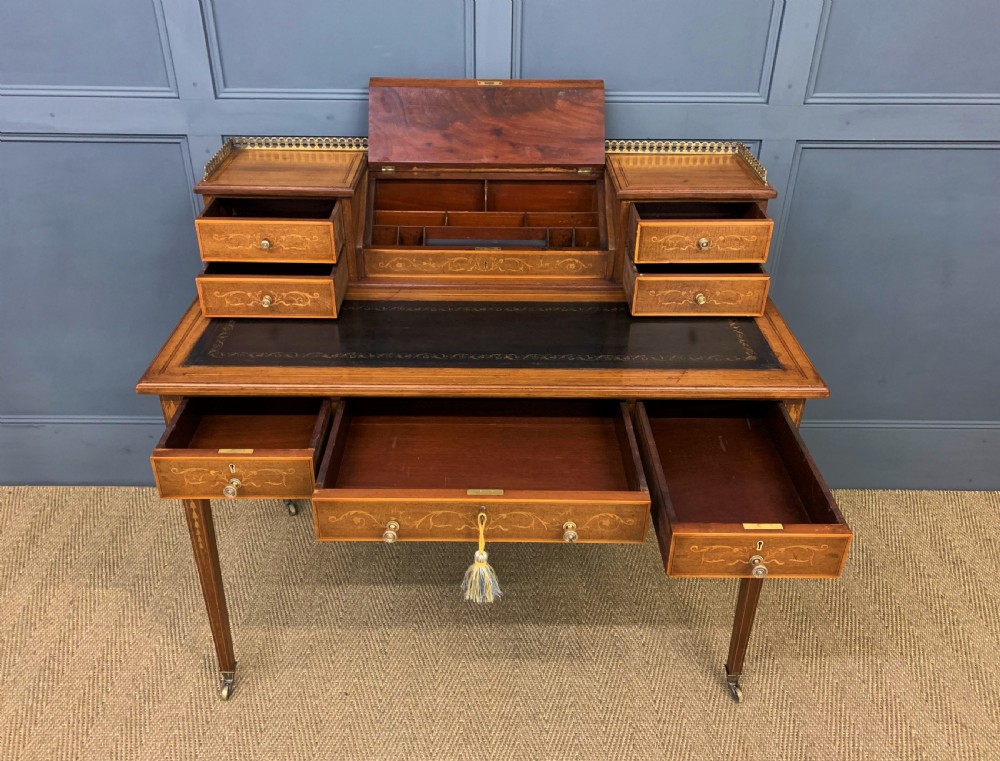 Inlaid Mahogany Writing Desk by Edwards and Roberts View IV