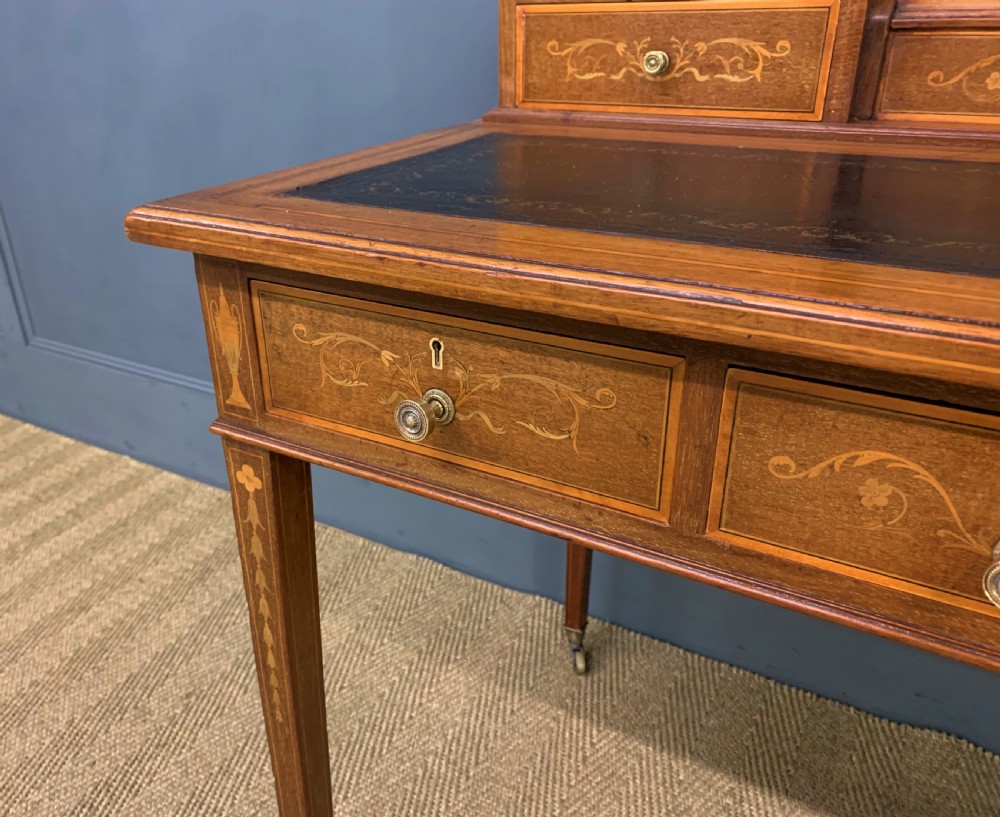 Inlaid Mahogany Writing Desk by Edwards and Roberts View V
