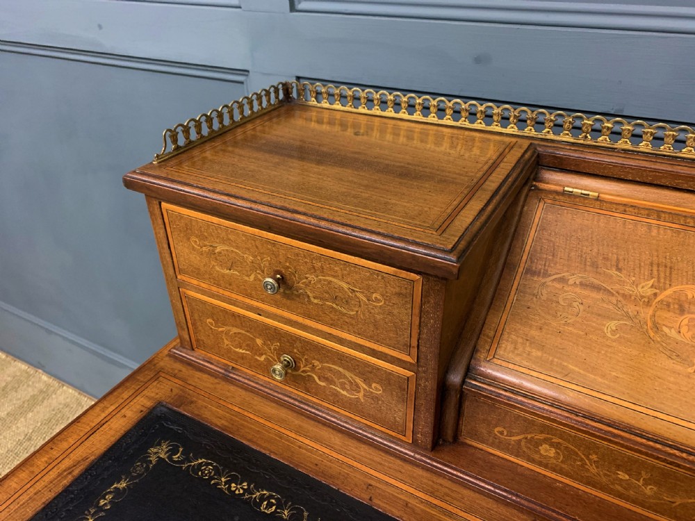 Inlaid Mahogany Writing Desk by Edwards and Roberts View IX