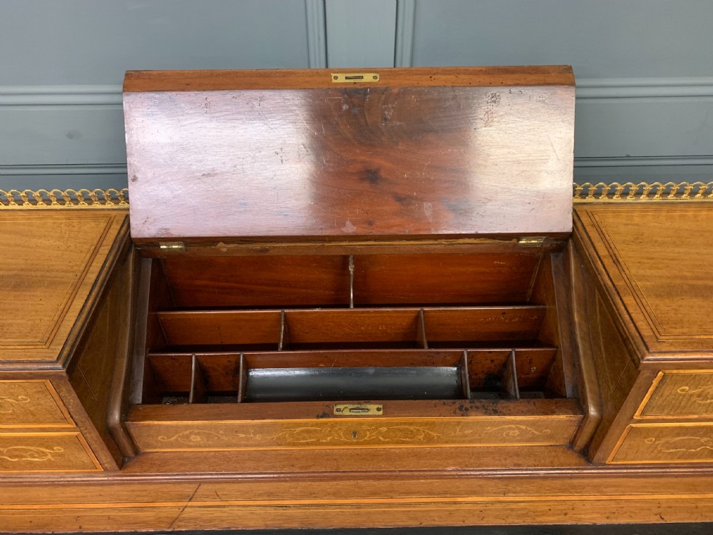 Inlaid Mahogany Writing Desk by Edwards and Roberts View XI