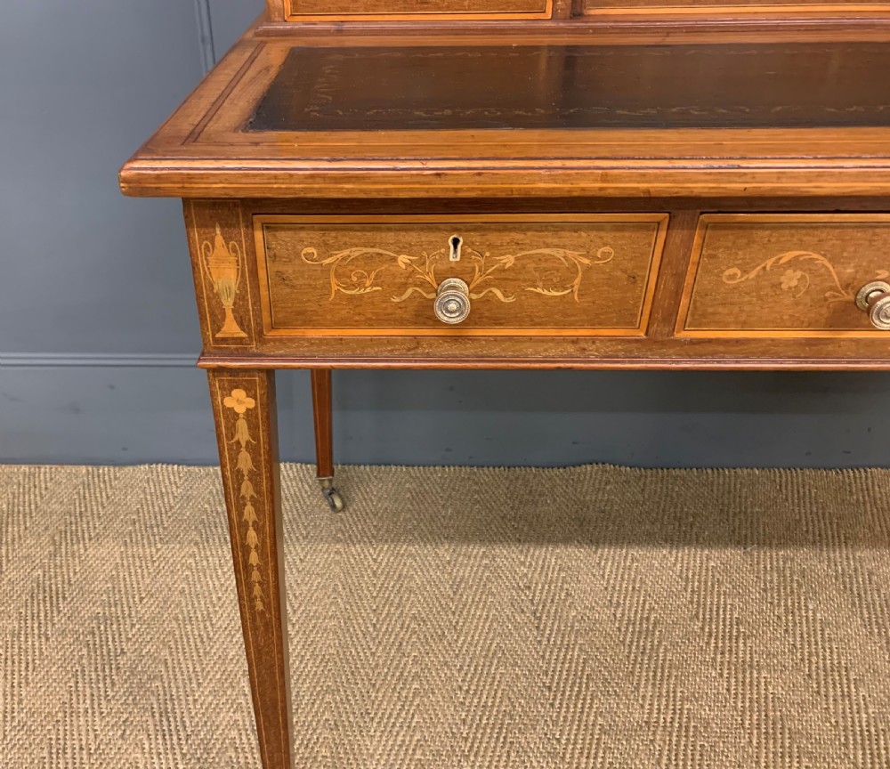 Inlaid Mahogany Writing Desk by Edwards and Roberts View XII