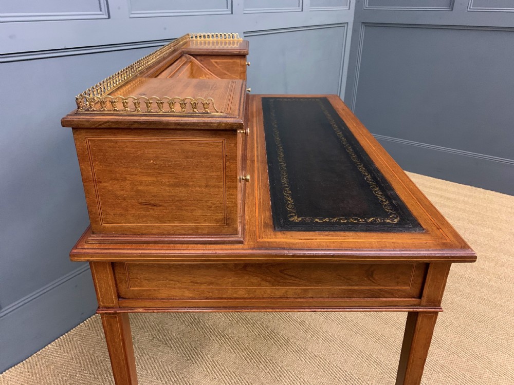 Inlaid Mahogany Writing Desk by Edwards and Roberts View XV