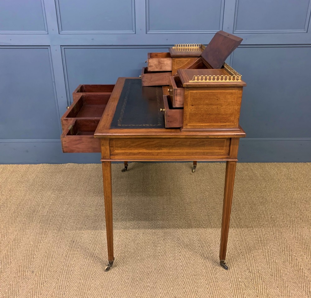 Inlaid Mahogany Writing Desk by Edwards and Roberts View XX
