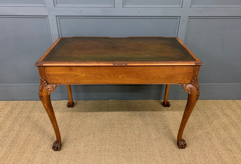 Queen Anne Style Burr Walnut Writing Table View V