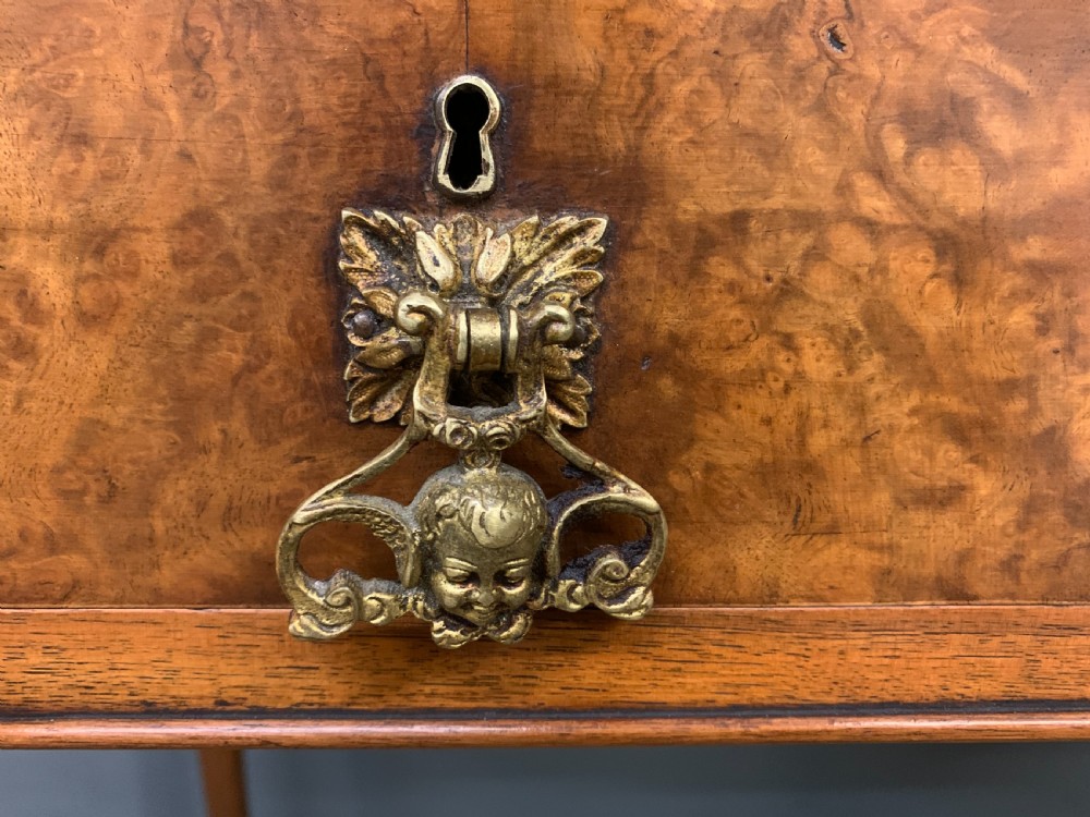 Queen Anne Style Burr Walnut Writing Table View IX