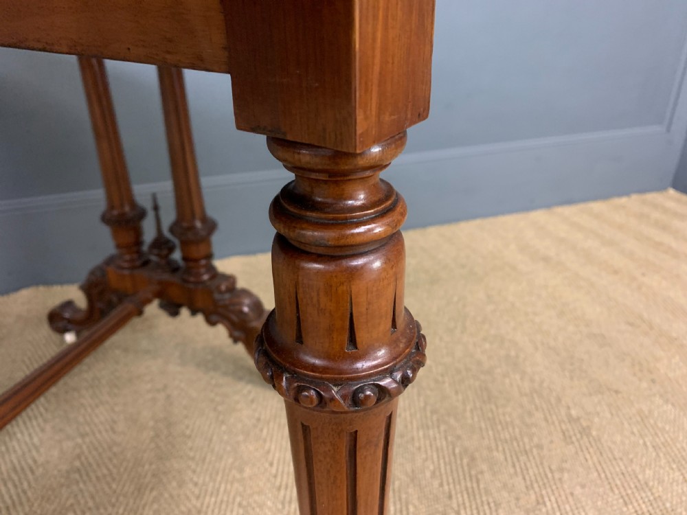 Large Victorian Burr Walnut Sutherland Table View XIII