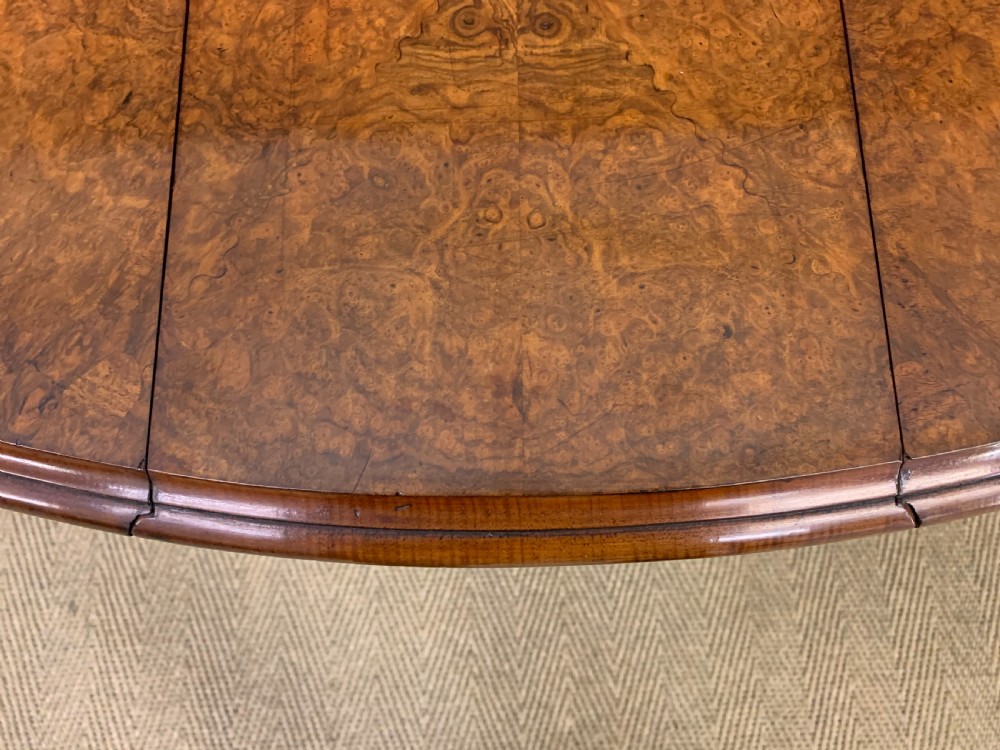 Large Victorian Burr Walnut Sutherland Table View XV