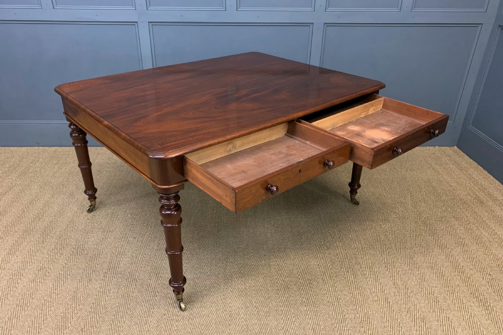 Victorian Mahogany Partners Writing Table View IV