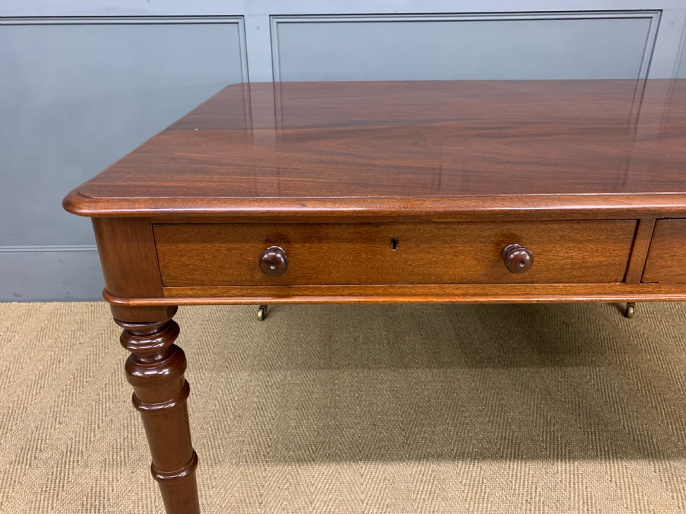 Victorian Mahogany Partners Writing Table View VIII