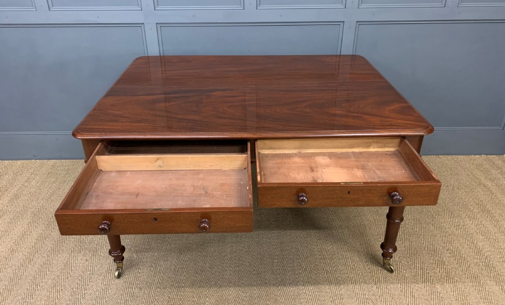 Victorian Mahogany Partners Writing Table View XII