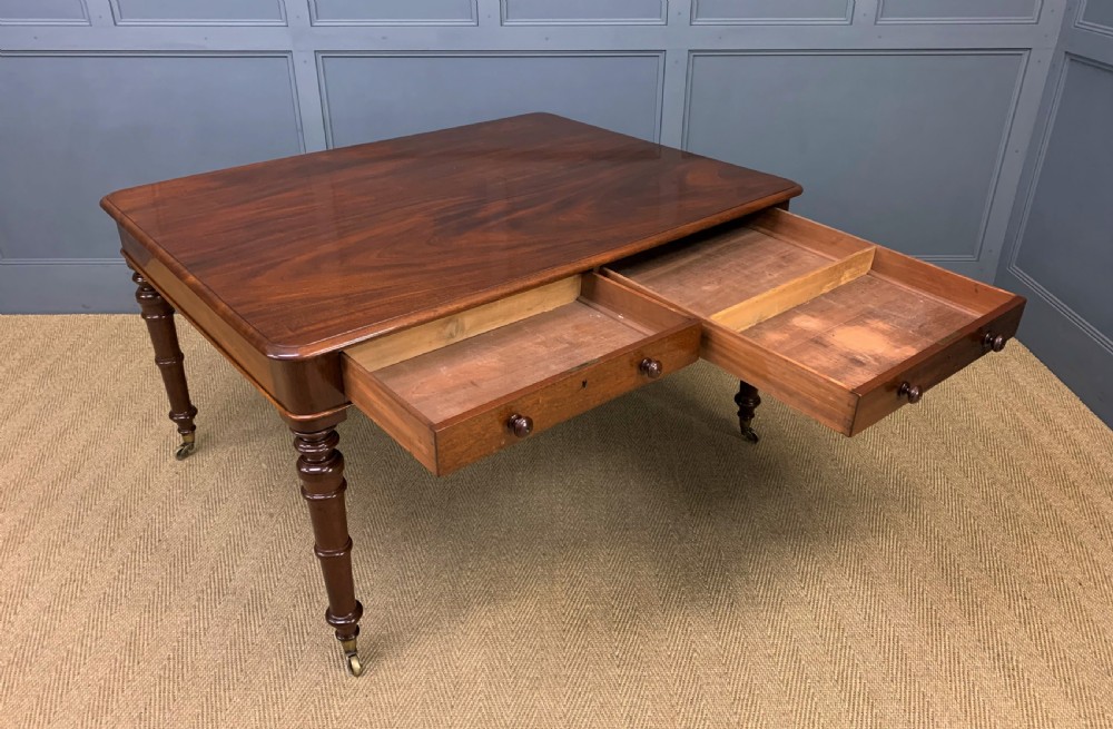 Victorian Mahogany Partners Writing Table View XIV