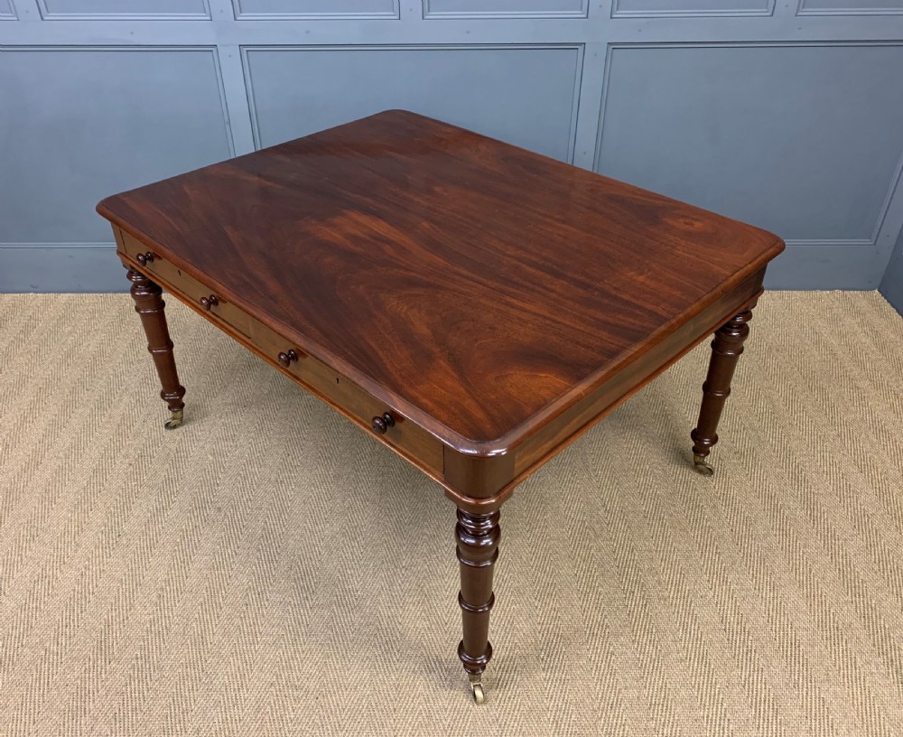 Victorian Mahogany Partners Writing Table View XVI