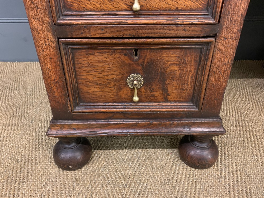Carved Oak Pedestal  Desk View VIII
