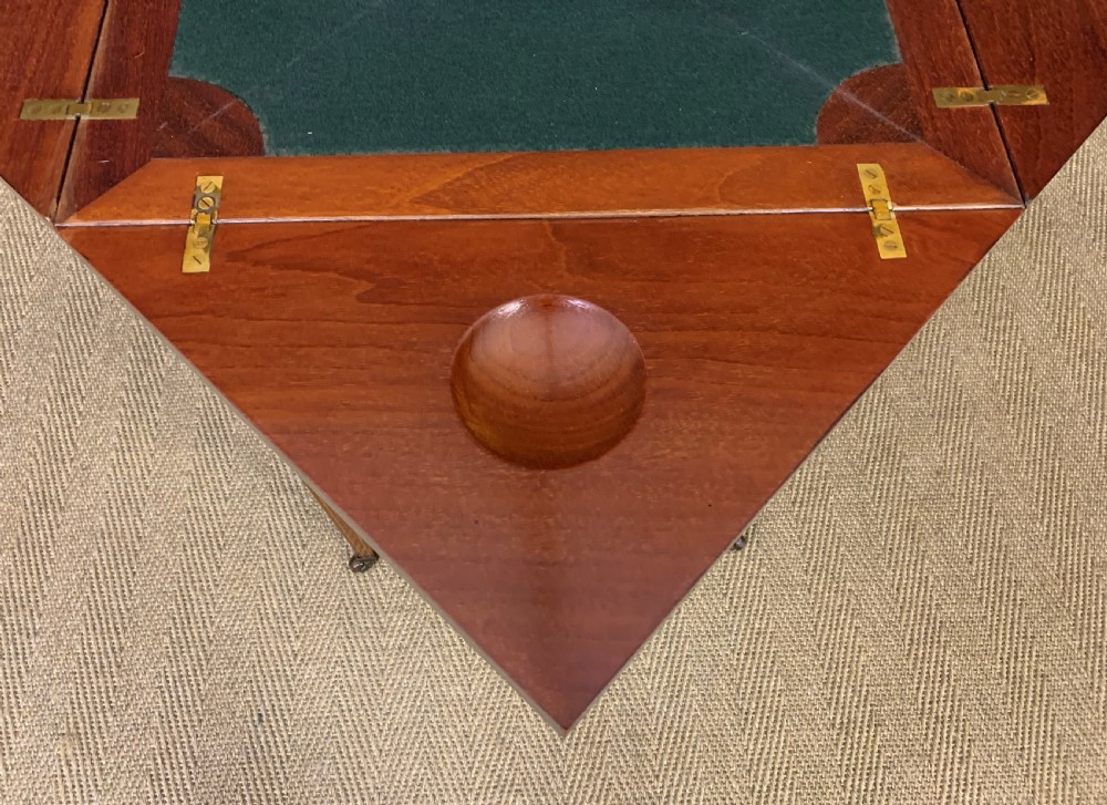 Edwardian Inlaid Mahogany Envelope Card Table View XIV