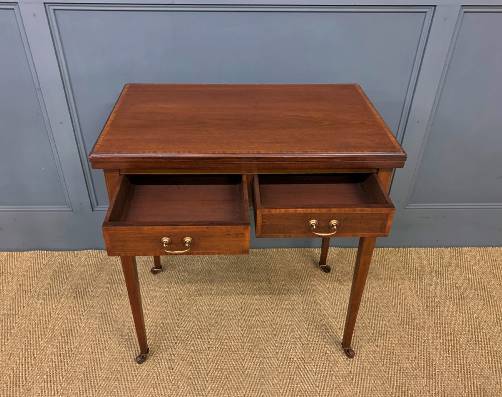 Edwardian Inlaid Mahogany Card Table View II