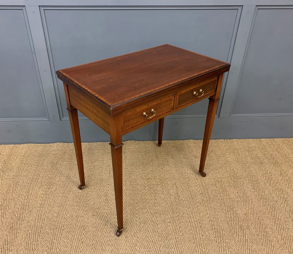 Edwardian Inlaid Mahogany Card Table View III