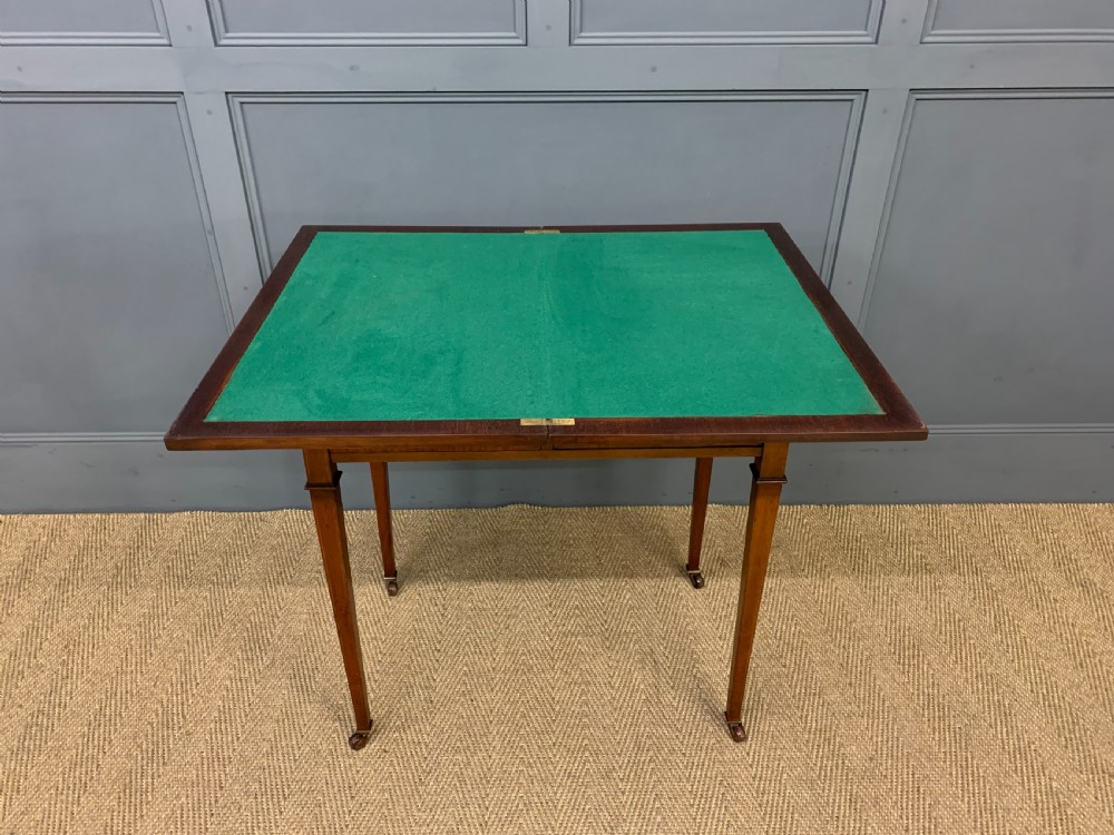 Edwardian Inlaid Mahogany Card Table View V