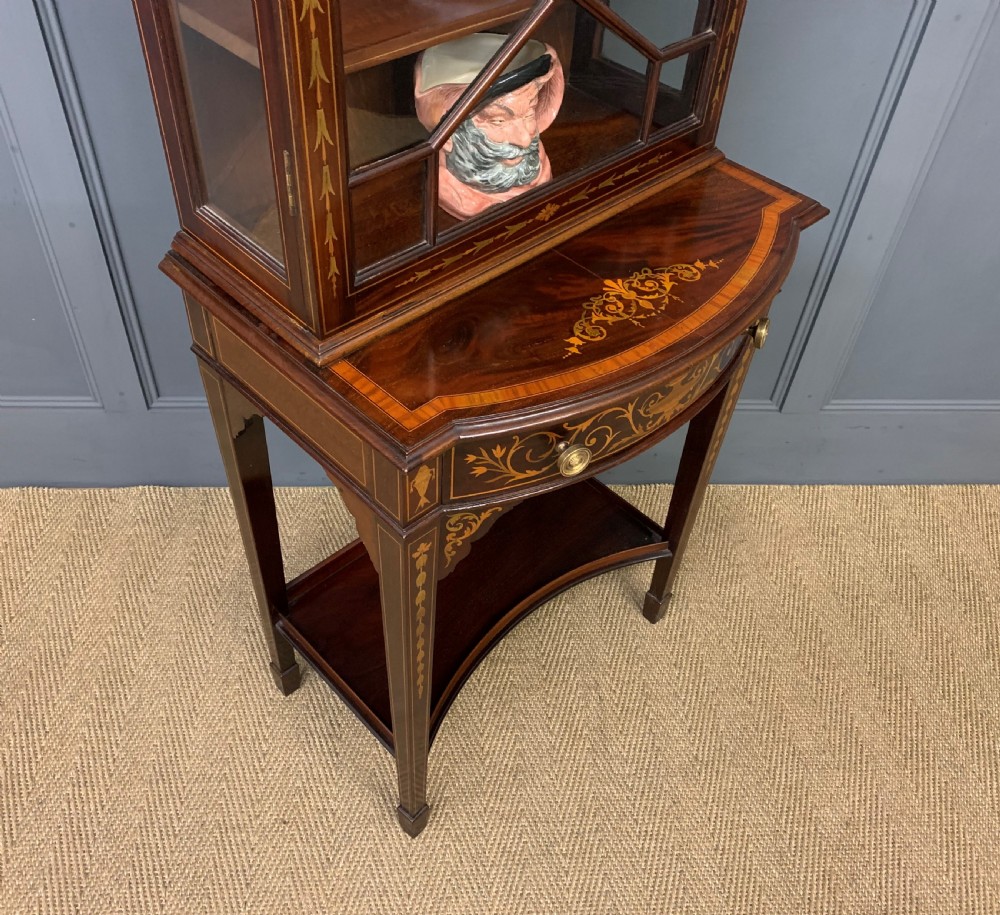Edwardian Inlaid Mahogany Display Cabinet View V