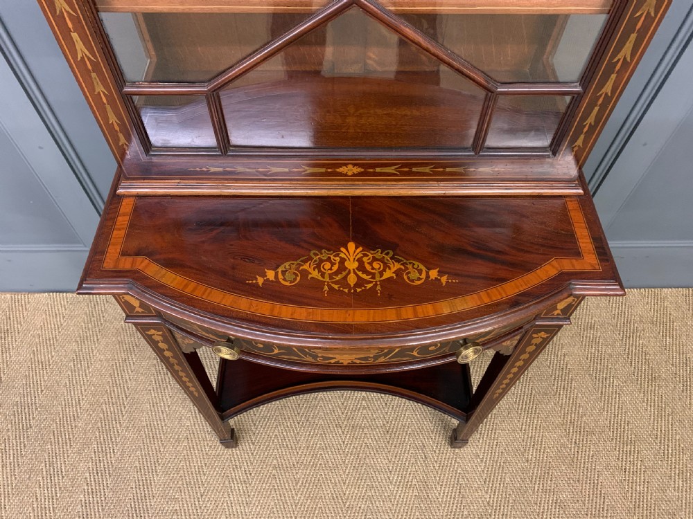 Edwardian Inlaid Mahogany Display Cabinet View VIII