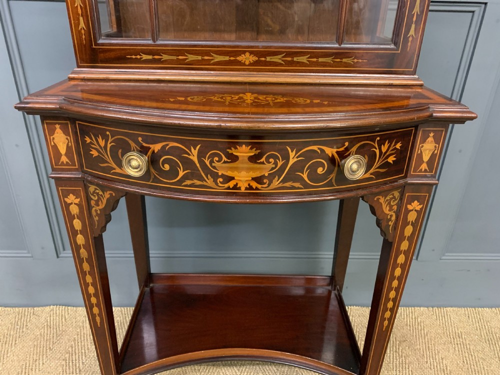 Edwardian Inlaid Mahogany Display Cabinet View IX