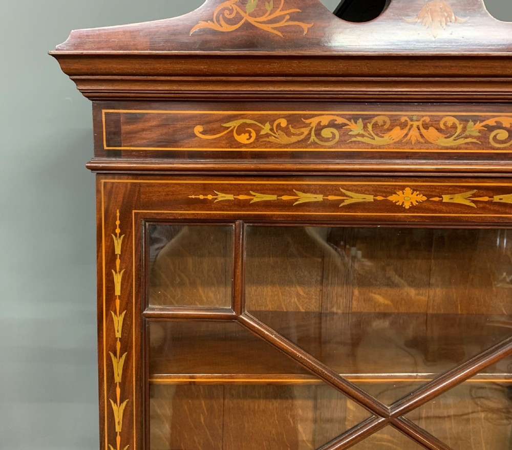 Edwardian Inlaid Mahogany Display Cabinet View XIII