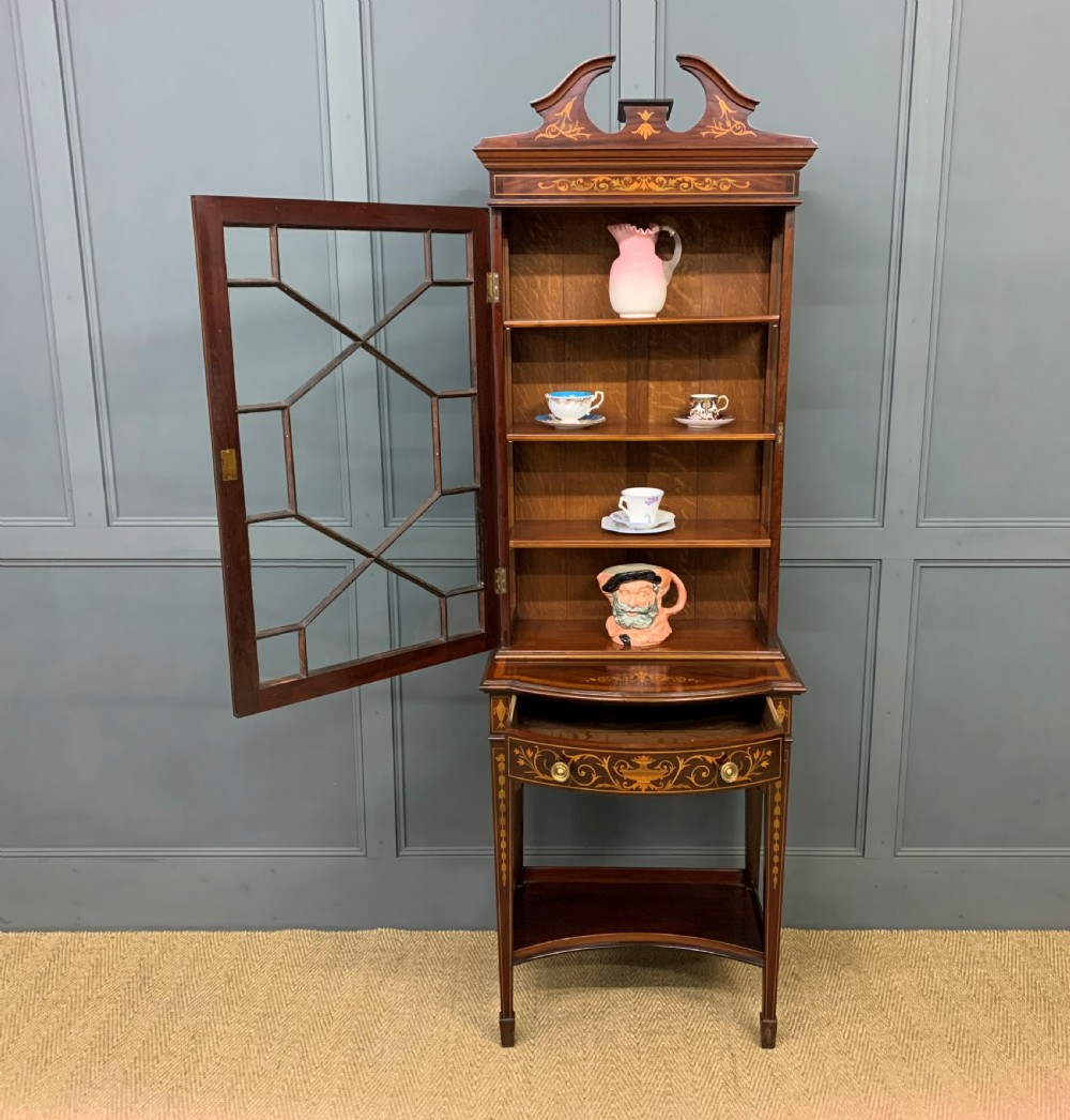 Edwardian Inlaid Mahogany Display Cabinet View XV
