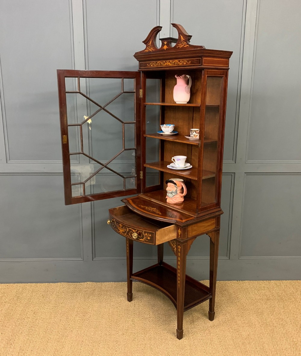 Edwardian Inlaid Mahogany Display Cabinet View XXI