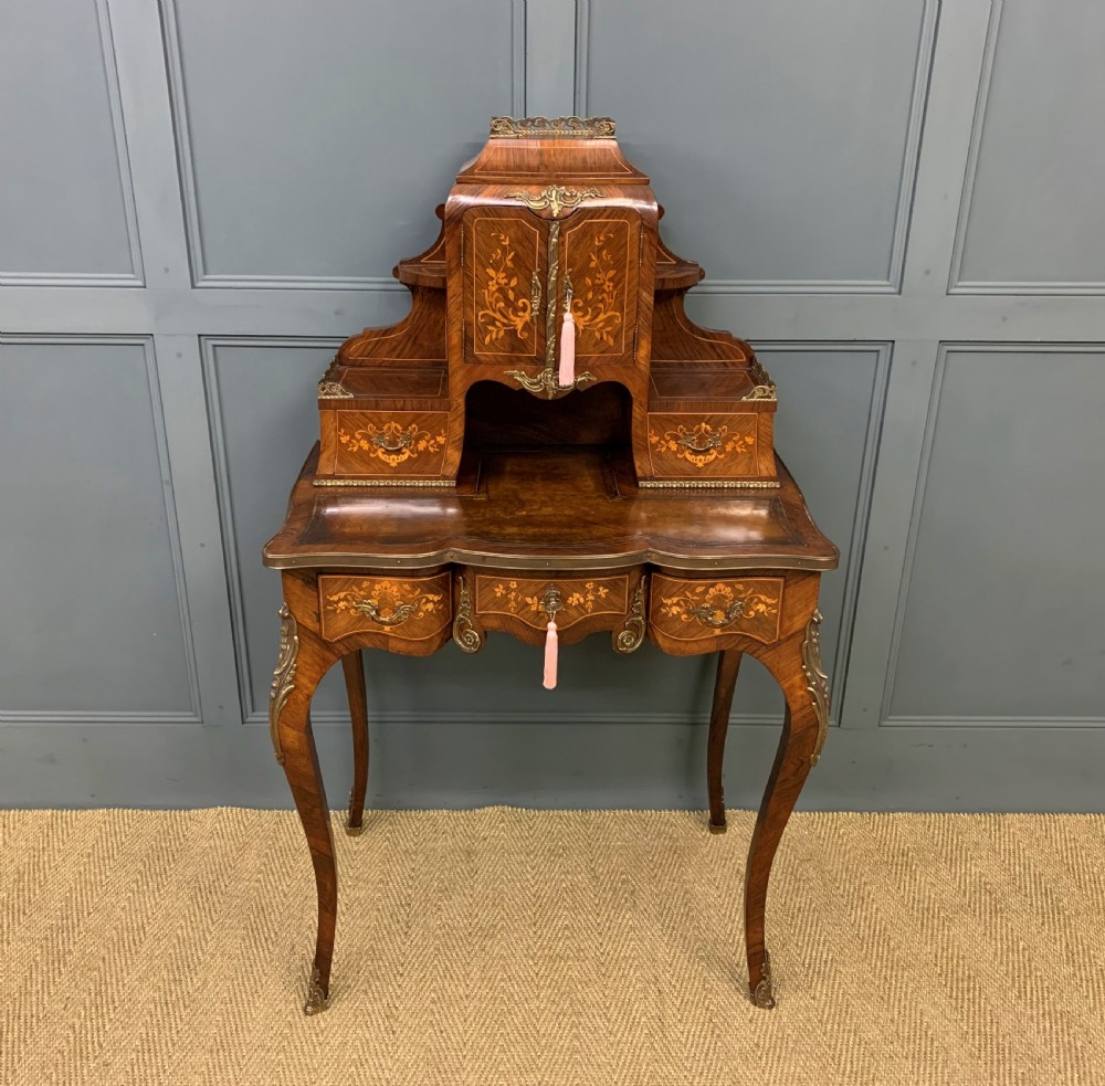 Late 19th Century Inlaid Kingwood Bonheur Du Jour View II