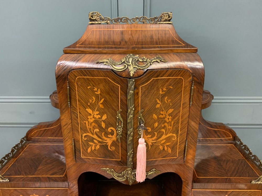 Late 19th Century Inlaid Kingwood Bonheur Du Jour View III