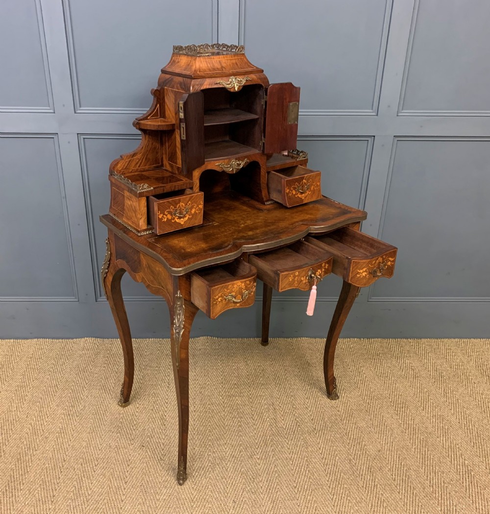 Late 19th Century Inlaid Kingwood Bonheur Du Jour View IV