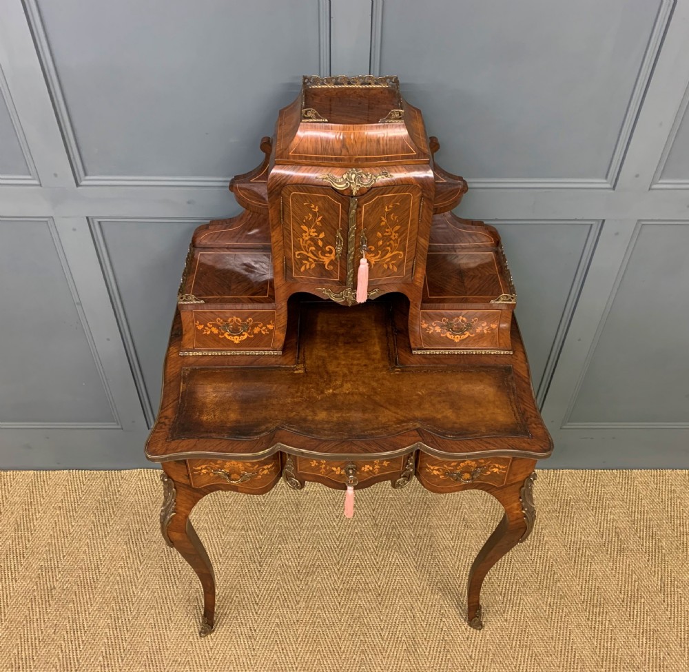 Late 19th Century Inlaid Kingwood Bonheur Du Jour View VI