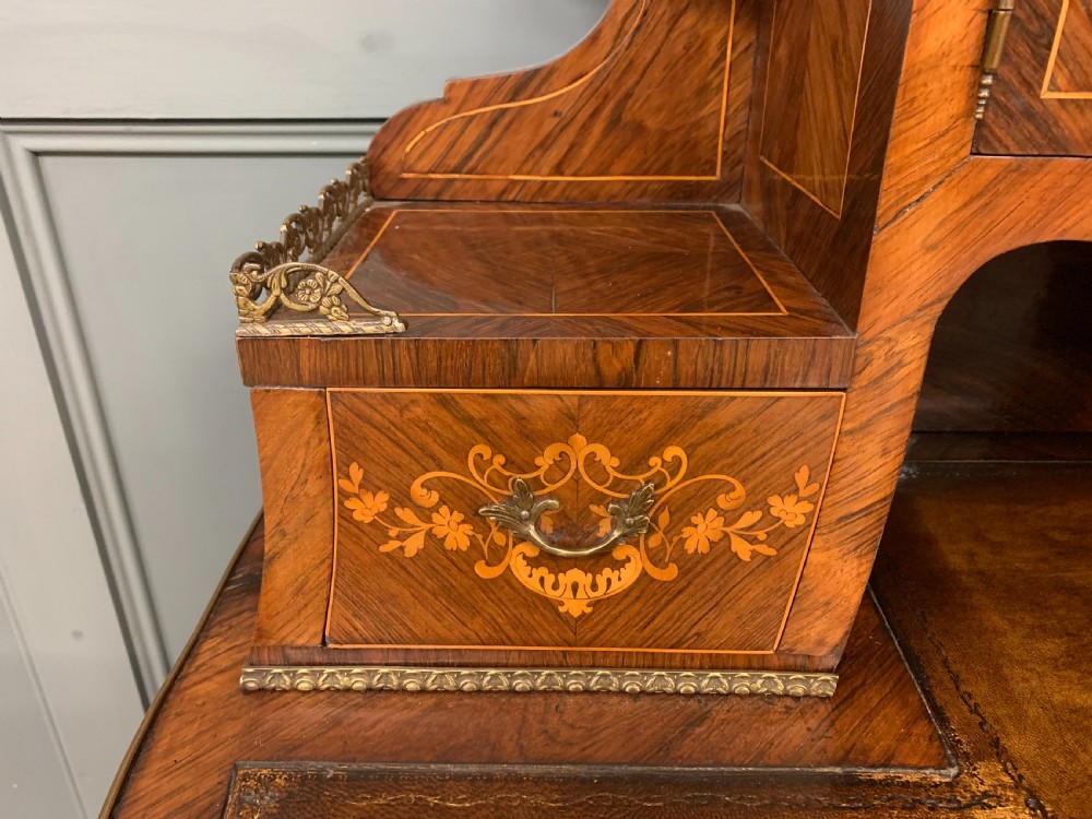 Late 19th Century Inlaid Kingwood Bonheur Du Jour View VIII
