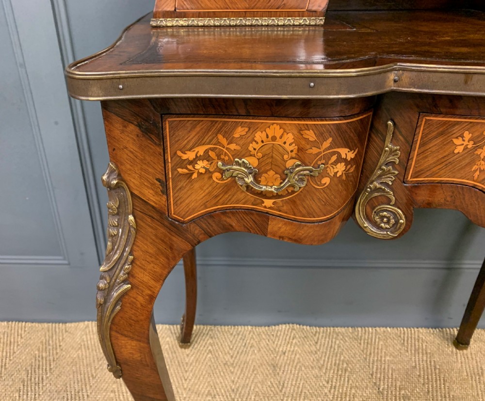 Late 19th Century Inlaid Kingwood Bonheur Du Jour View IX